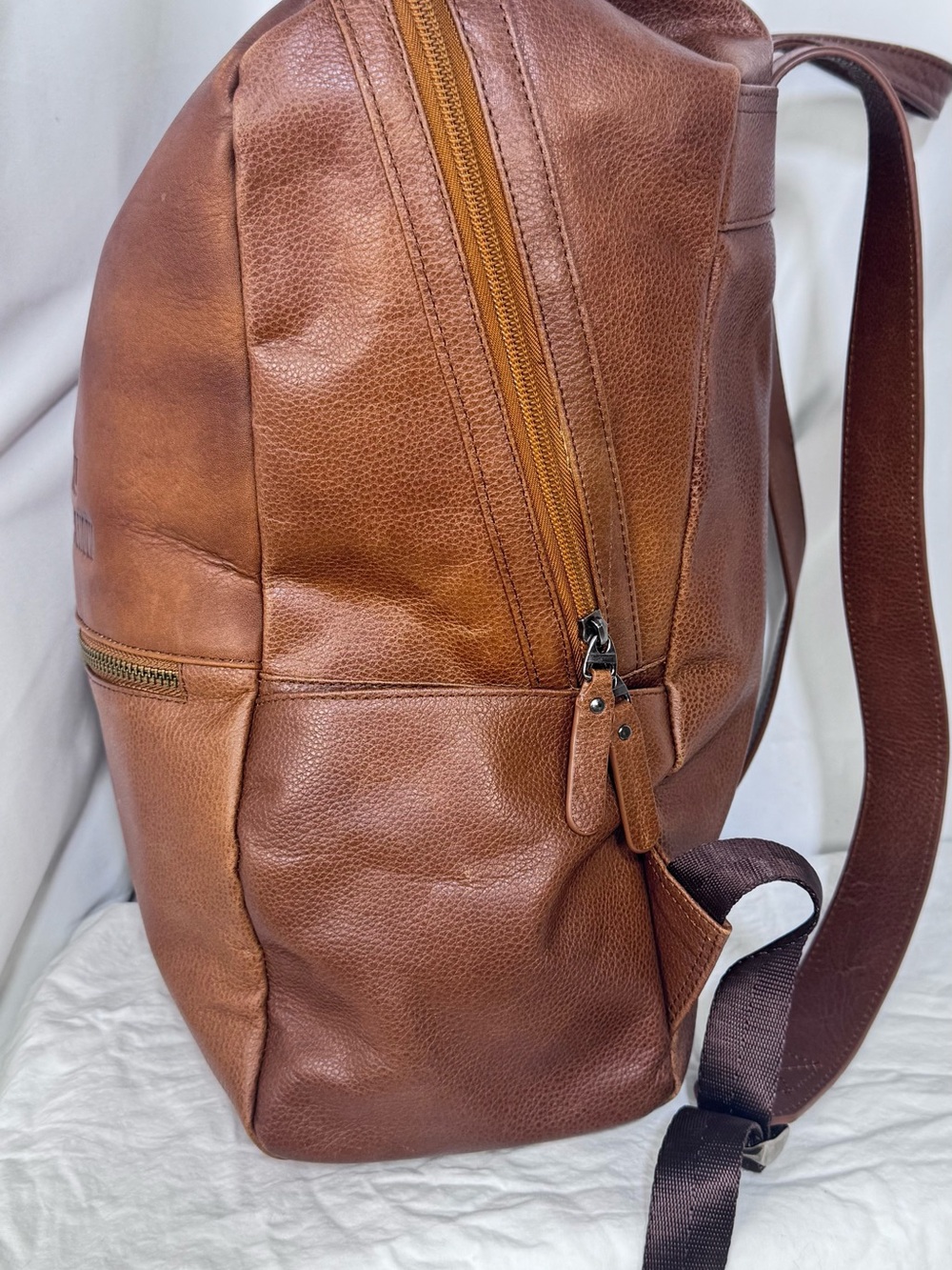 Marsha de Arriaga Brown Leather Grand National Morgan Horse Show Backpack - Picture 4 of 16